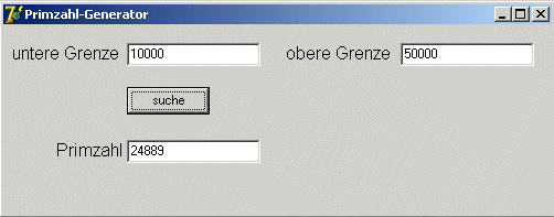 GUI zu Primzahl-Generator