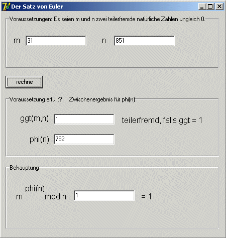 Gui zu Satz von Euler