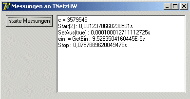 Messungen an NetzHW