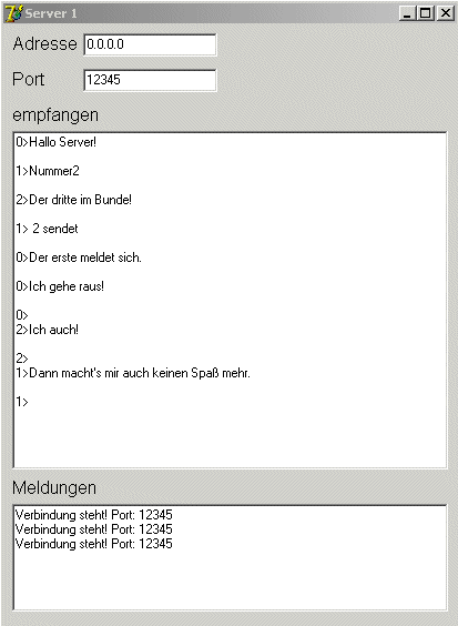 GUI zu Server1