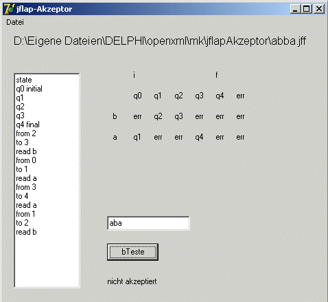 jflap-Akzeptor