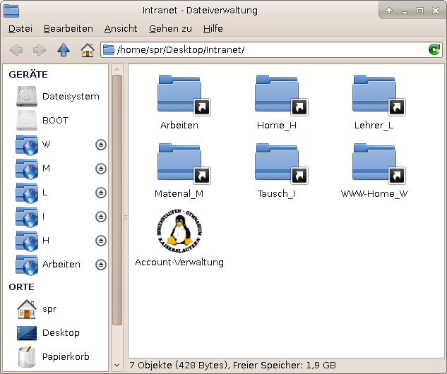 Dolphin-Intranet-Fenster